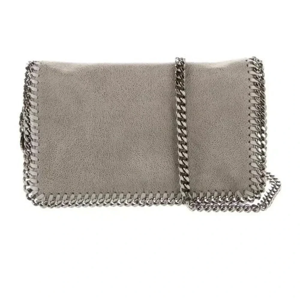 Authentic Stella McCartney Gray Falabella Crossbody Sparkle 8